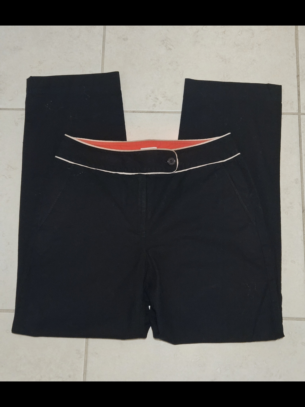 Liz Claiborne Lizsport Audra Navy Blue Straight Leg Career Pants. Size 10
